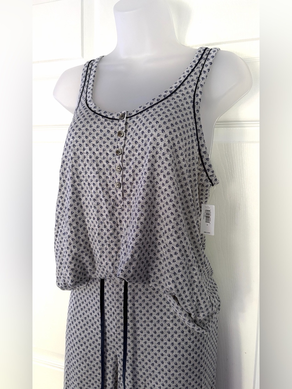 Gap Love By Gap Pajama Set Grey Blue size Small NWT - Picture 2 of 16